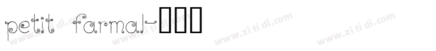petit farmal字体转换
